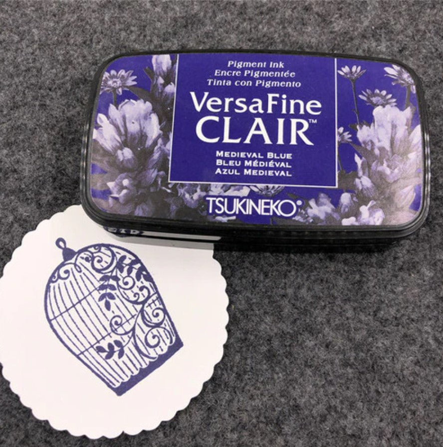 Versafine Clair ink pad - Medieval Blue sample