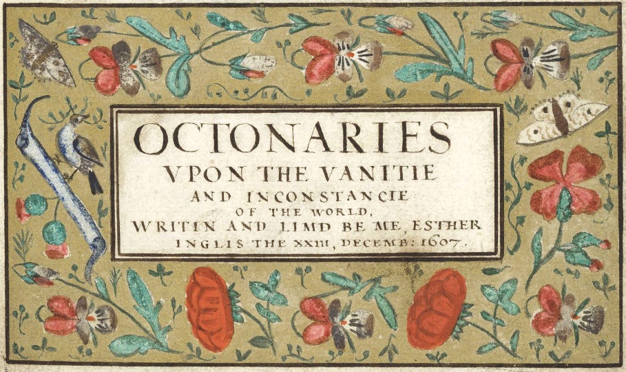 A charming 1607 gift book by a Scottish woman calligrapher