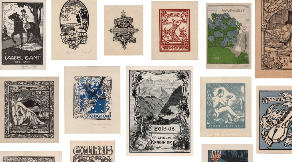 various digitised bookplates from eirene mort collection