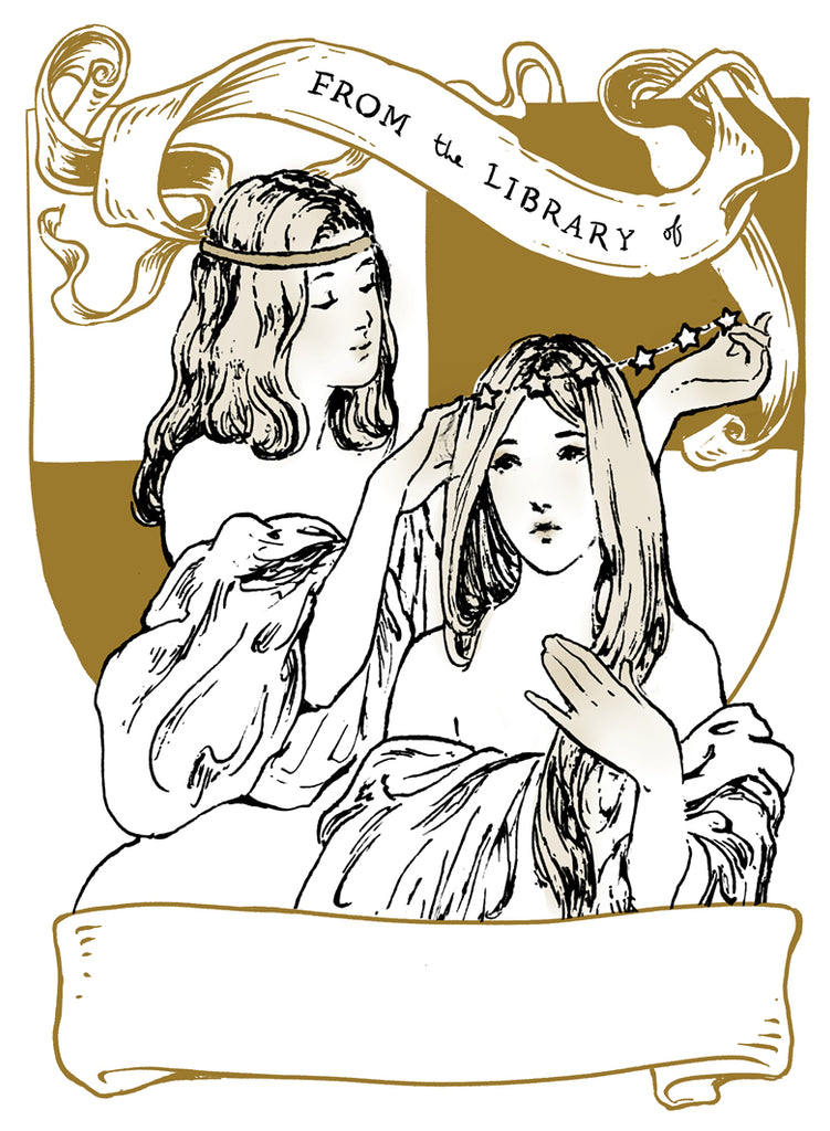 Star Light & Star Bright bookplate sticker label design