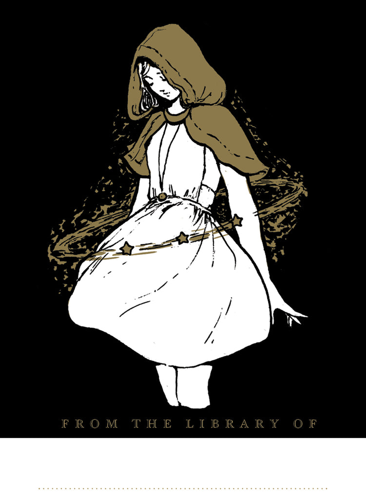 Orion's Belt starcatcher bookplate sticker label design