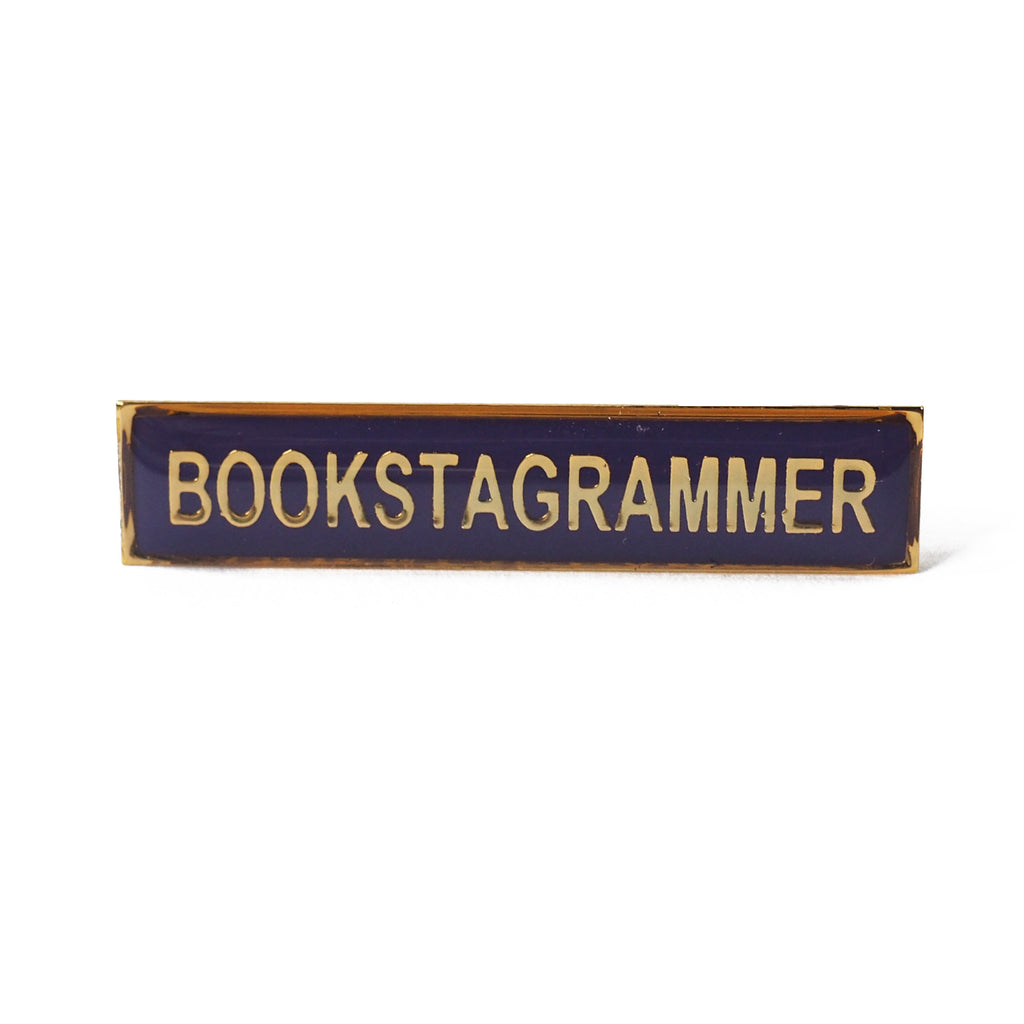 Enamel title badge Bookstagrammer in purple