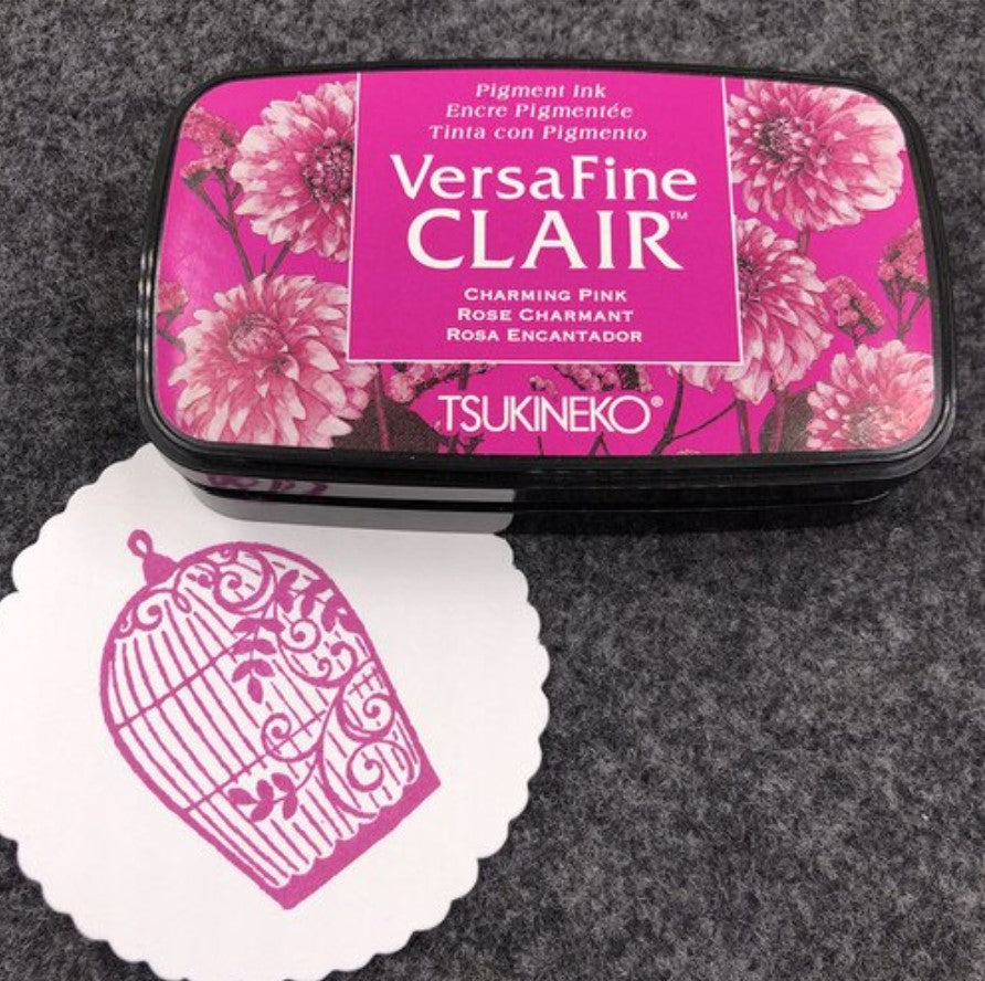 Versafine Clair ink pad - Charming Pink sample