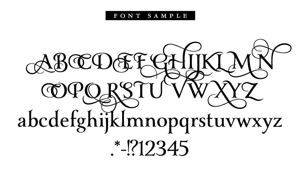 Font sample pemberley personalised bookplate rubber stamp