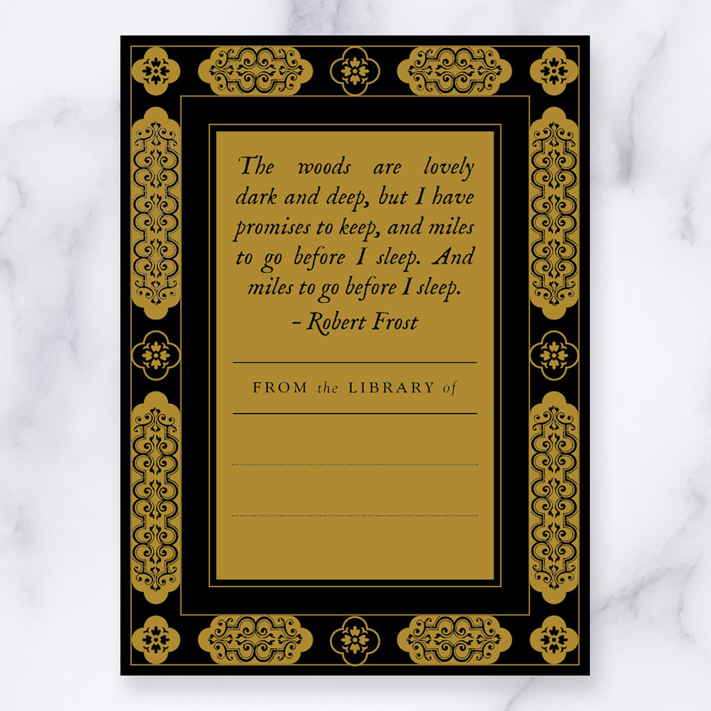 One Thousand Nights bookplate sticker label design