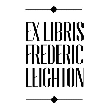 'Ex Libris Frederic Leighton' bookplate stamp design
