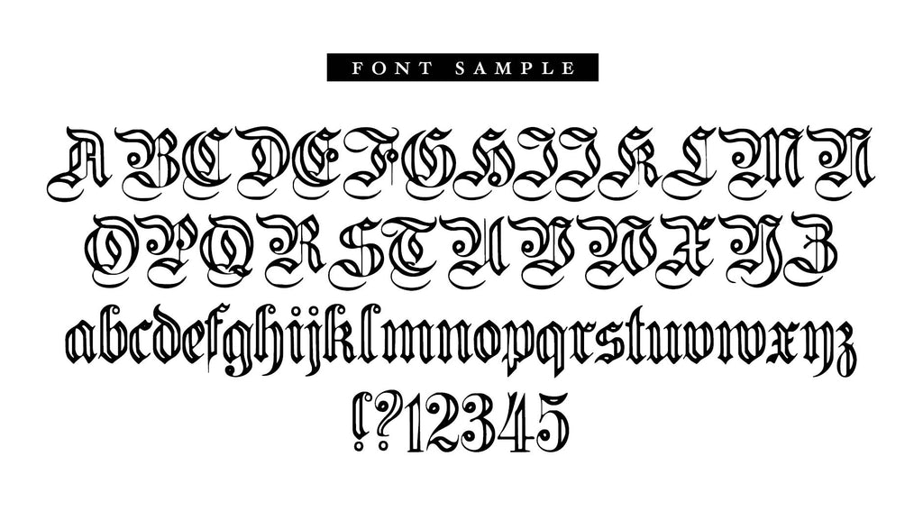 Font sample germanica design