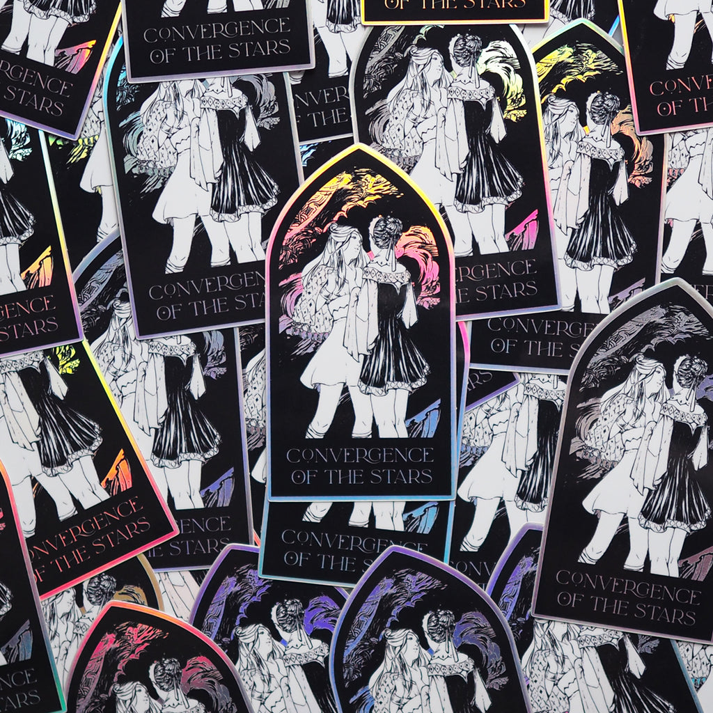 Spread of Convergence of the Stars glossy holographic stickers