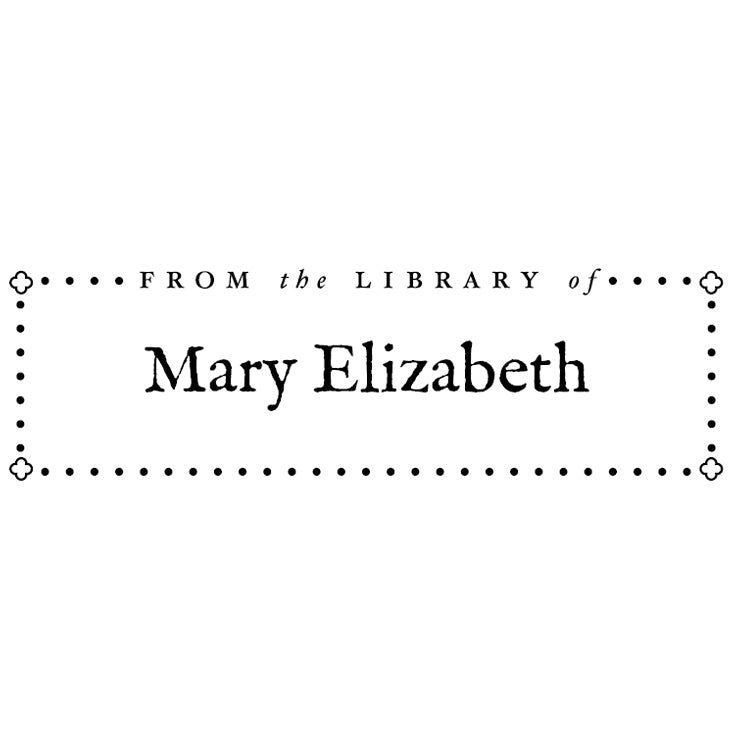 Personalised 'From the library of...' bookplate stamp design
