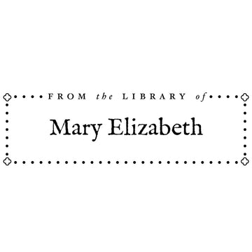 Personalised 'From the library of...' bookplate stamp design