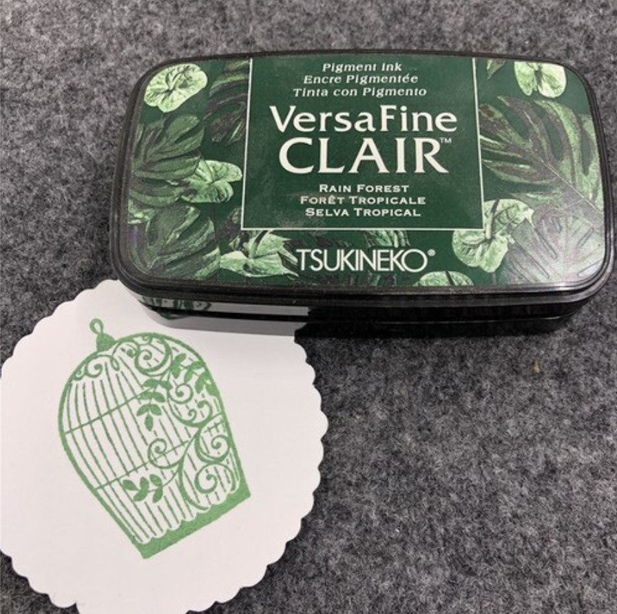 Versafine Clair ink pad - Rainforest sample