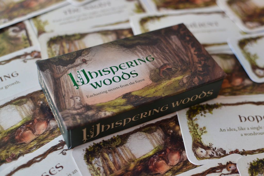 Whispering Woods Mini Inspiration Cards surrounded by loose inspiration cards