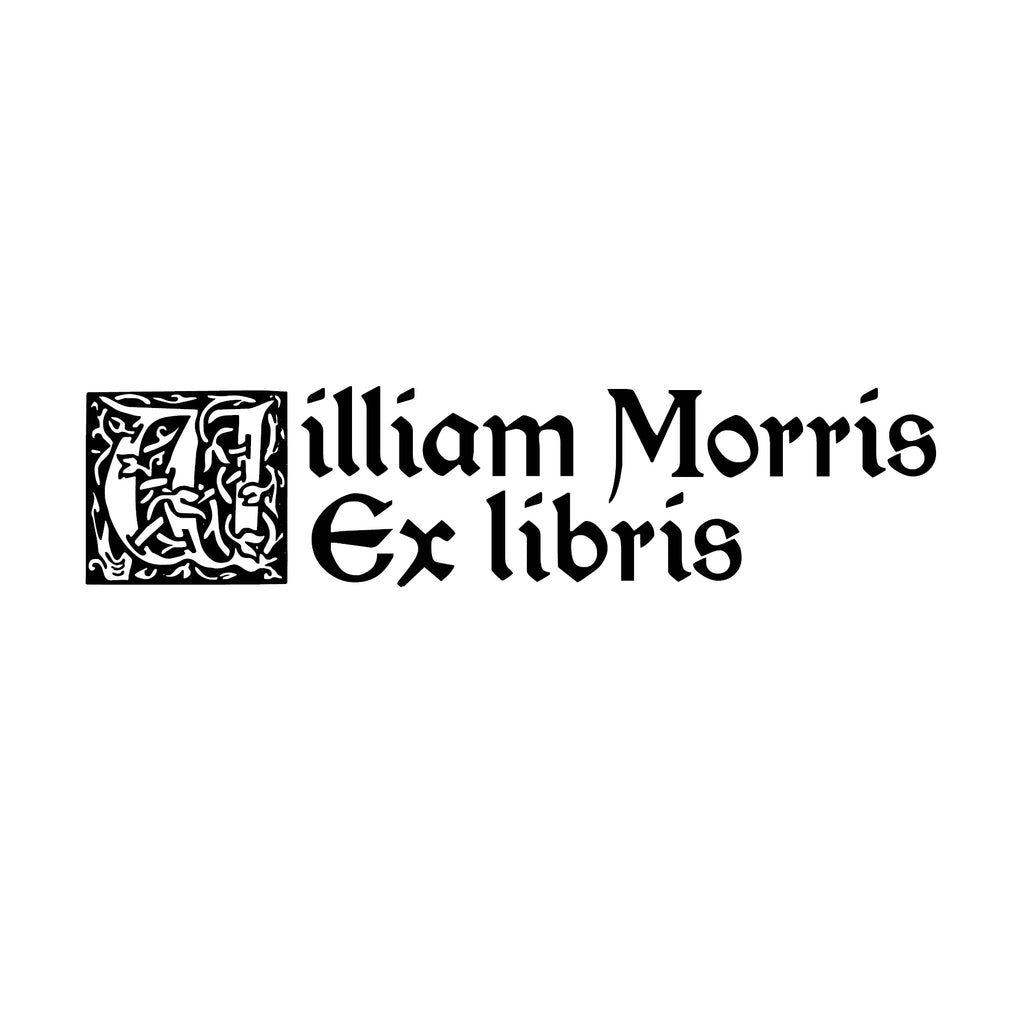 'William Morris Ex Libris' bookplate stamp design