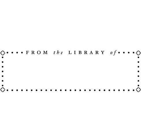 From the library of bookplate stamp design with border