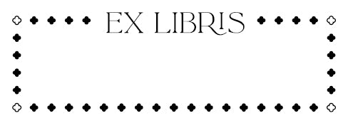 Ex libris stamp design with decorative border