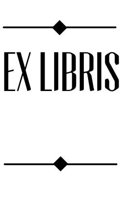 Art nouveau inspired ex libris blank stamp design with border