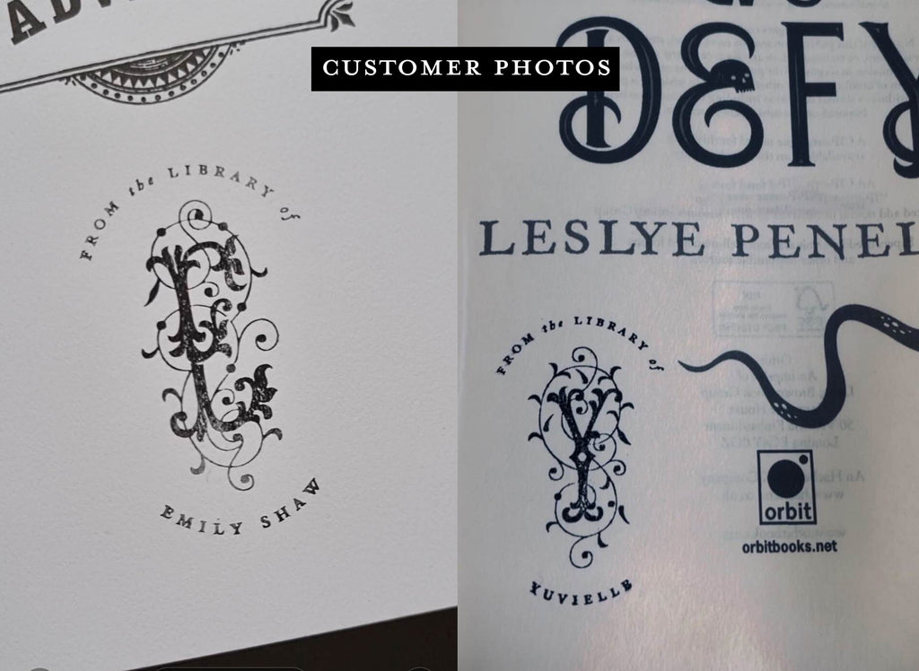 customer photos victorian bookplate stamp