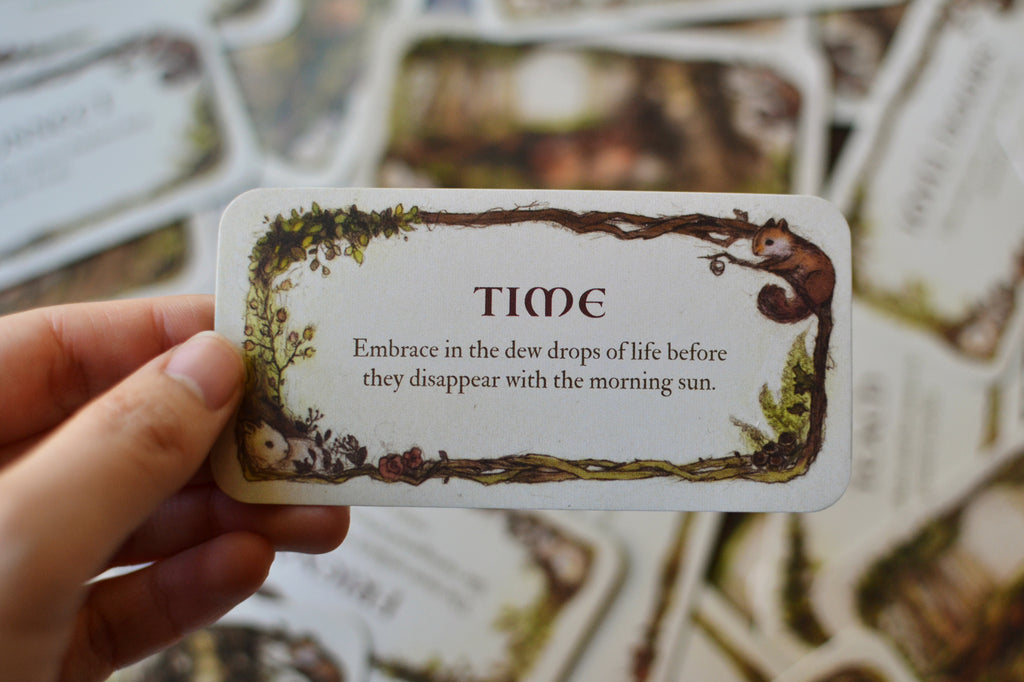 'Time' Whispering Woods mini inspiration card